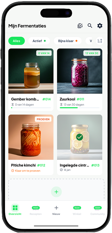 Fermenteer Mij - Dashboard